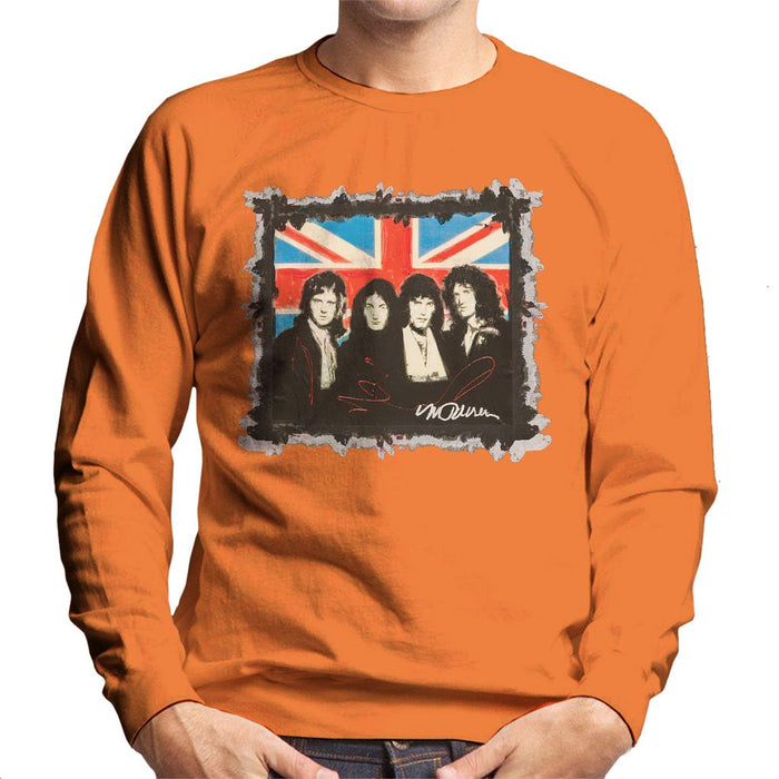 Sidney Maurer Original Portrait Of Queen Union Jack Mens Sweatshirt - Mens Sweatshirt