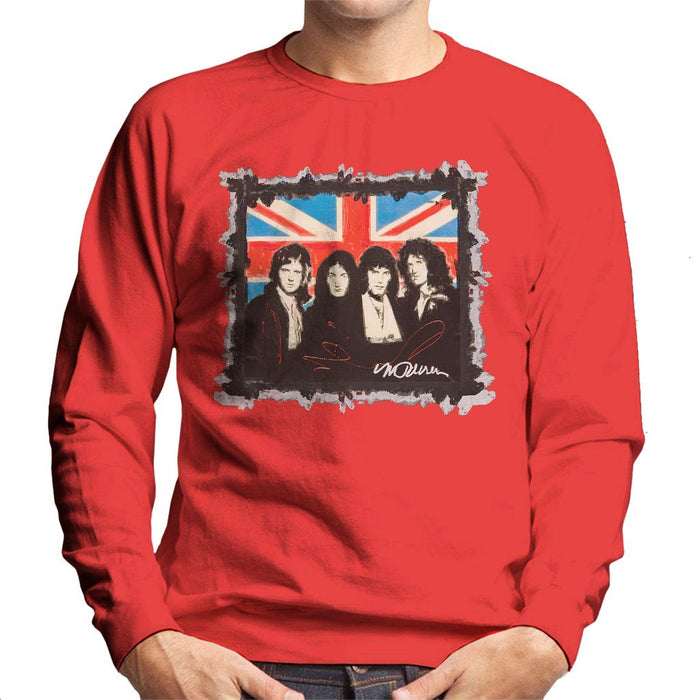 Sidney Maurer Original Portrait Of Queen Union Jack Mens Sweatshirt - Mens Sweatshirt