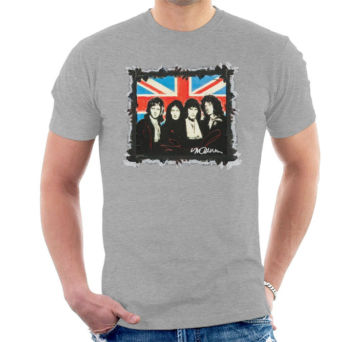 Sidney Maurer Original Portrait Of Queen Union Jack Mens T-Shirt - Mens T-Shirt