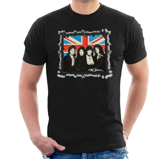 Sidney Maurer Original Portrait Of Queen Union Jack Mens T-Shirt - Mens T-Shirt