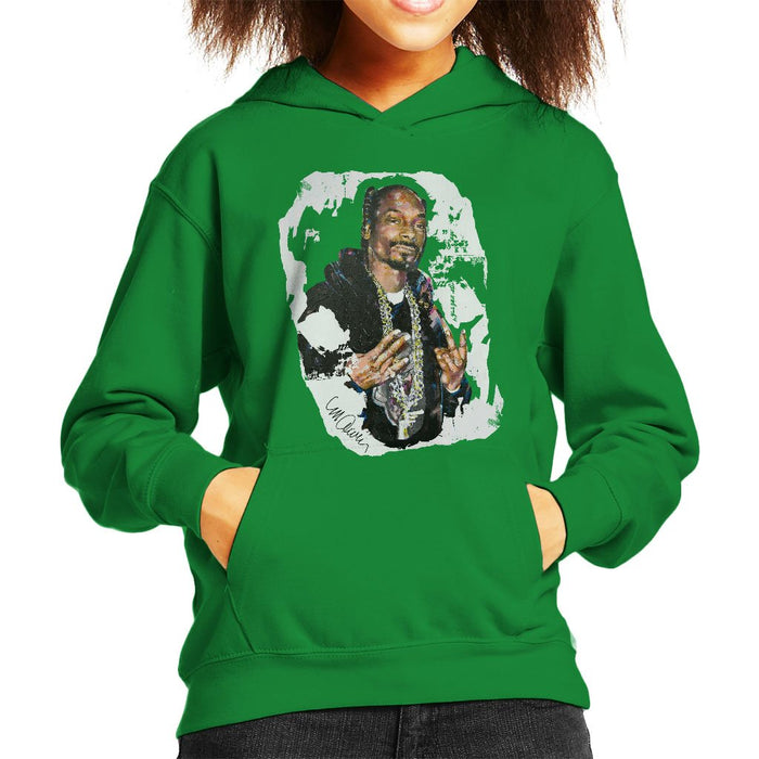 Sidney Maurer Original Portrait Of Snoop Dogg Kids Hooded Sweatshirt - Kids Boys Hooded Sweatshirt