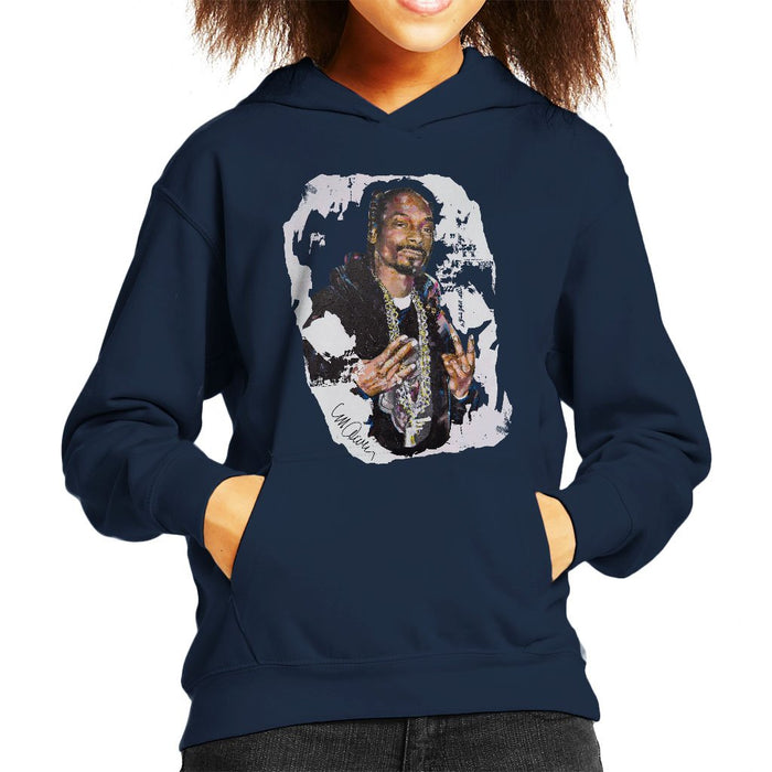 Sidney Maurer Original Portrait Of Snoop Dogg Kids Hooded Sweatshirt - Kids Boys Hooded Sweatshirt