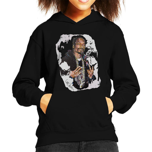 Sidney Maurer Original Portrait Of Snoop Dogg Kids Hooded Sweatshirt - Kids Boys Hooded Sweatshirt
