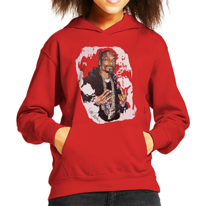 Sidney Maurer Original Portrait Of Snoop Dogg Kids Hooded Sweatshirt - Kids Boys Hooded Sweatshirt