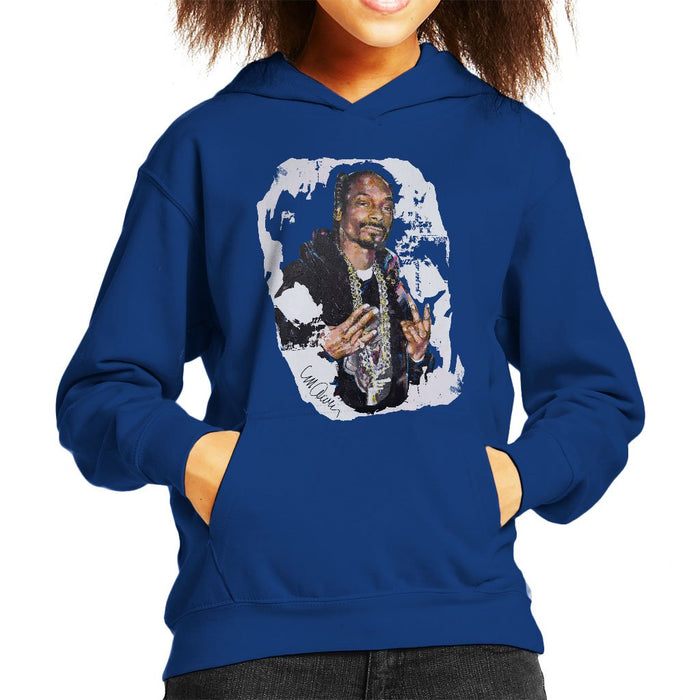 Sidney Maurer Original Portrait Of Snoop Dogg Kids Hooded Sweatshirt - Kids Boys Hooded Sweatshirt