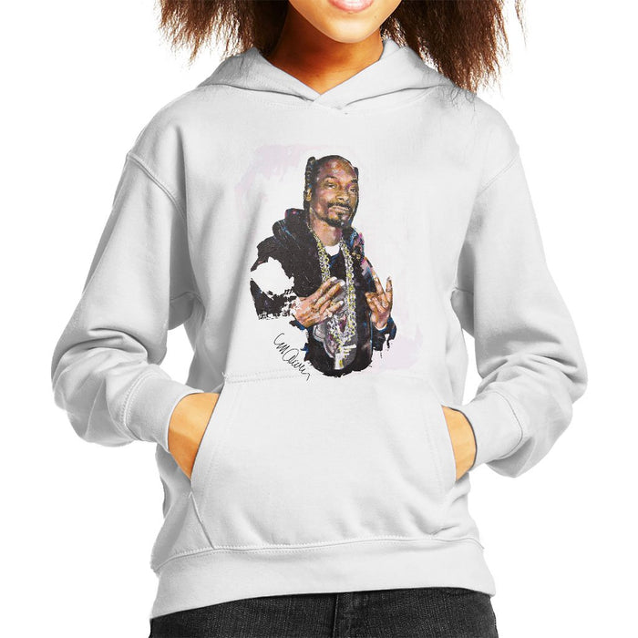 Sidney Maurer Original Portrait Of Snoop Dogg Kids Hooded Sweatshirt - Kids Boys Hooded Sweatshirt