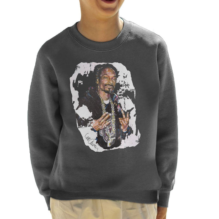 Sidney Maurer Original Portrait Of Snoop Dogg Kids Sweatshirt - Kids Boys Sweatshirt