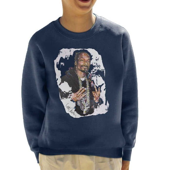 Sidney Maurer Original Portrait Of Snoop Dogg Kids Sweatshirt - Kids Boys Sweatshirt