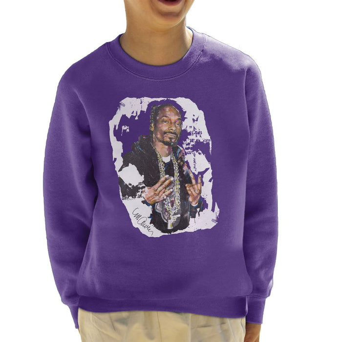 Sidney Maurer Original Portrait Of Snoop Dogg Kids Sweatshirt - Kids Boys Sweatshirt