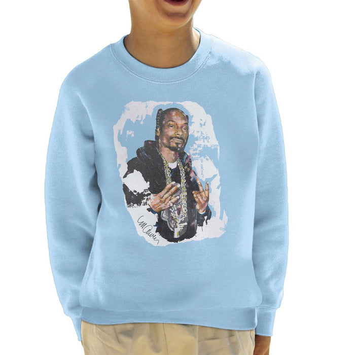 Sidney Maurer Original Portrait Of Snoop Dogg Kids Sweatshirt - Kids Boys Sweatshirt
