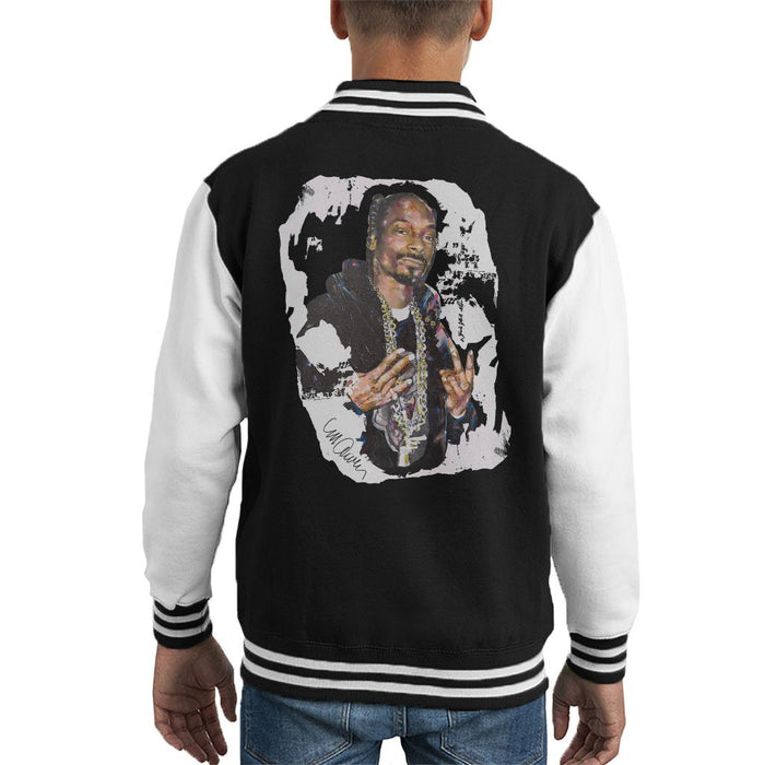Sidney Maurer Original Portrait Of Snoop Dogg Kids Varsity Jacket - Kids Boys Varsity Jacket