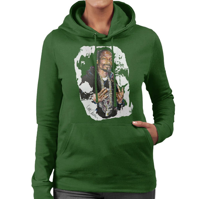 Sidney Maurer Original Portrait Of Snoop Dogg Womens Hooded Sweatshirt - Womens Hooded Sweatshirt