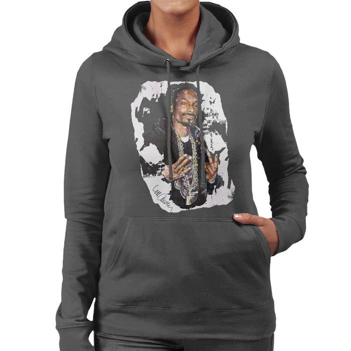 Sidney Maurer Original Portrait Of Snoop Dogg Womens Hooded Sweatshirt - Womens Hooded Sweatshirt