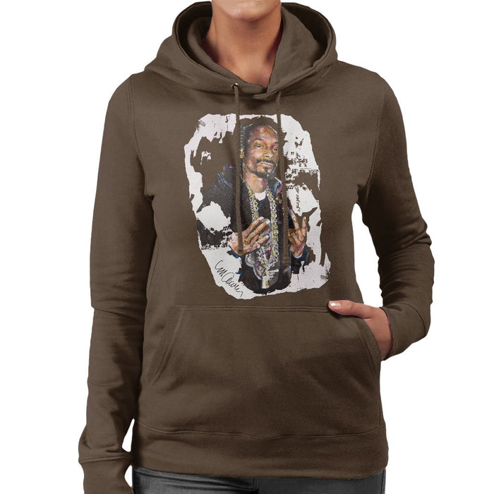 Sidney Maurer Original Portrait Of Snoop Dogg Womens Hooded Sweatshirt - Womens Hooded Sweatshirt