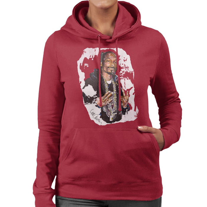 Sidney Maurer Original Portrait Of Snoop Dogg Womens Hooded Sweatshirt - Womens Hooded Sweatshirt