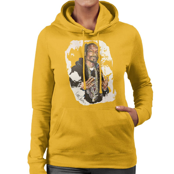 Sidney Maurer Original Portrait Of Snoop Dogg Womens Hooded Sweatshirt - Womens Hooded Sweatshirt