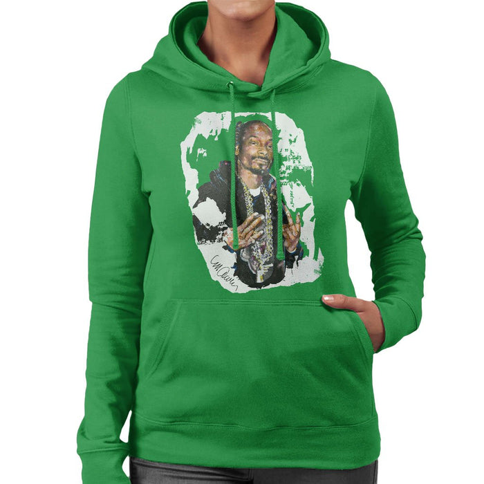 Sidney Maurer Original Portrait Of Snoop Dogg Womens Hooded Sweatshirt - Womens Hooded Sweatshirt
