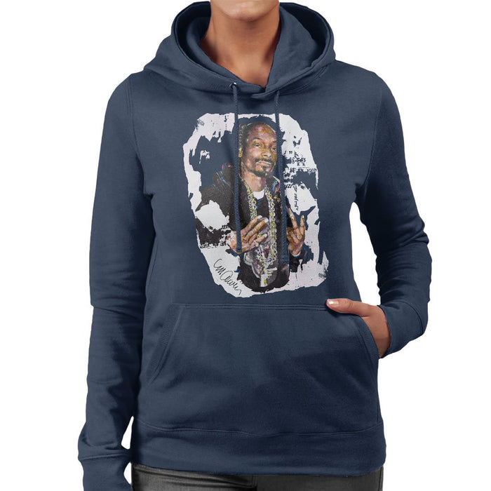 Sidney Maurer Original Portrait Of Snoop Dogg Womens Hooded Sweatshirt - Womens Hooded Sweatshirt