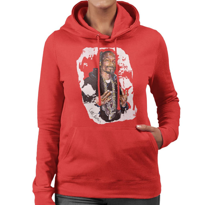 Sidney Maurer Original Portrait Of Snoop Dogg Womens Hooded Sweatshirt - Womens Hooded Sweatshirt