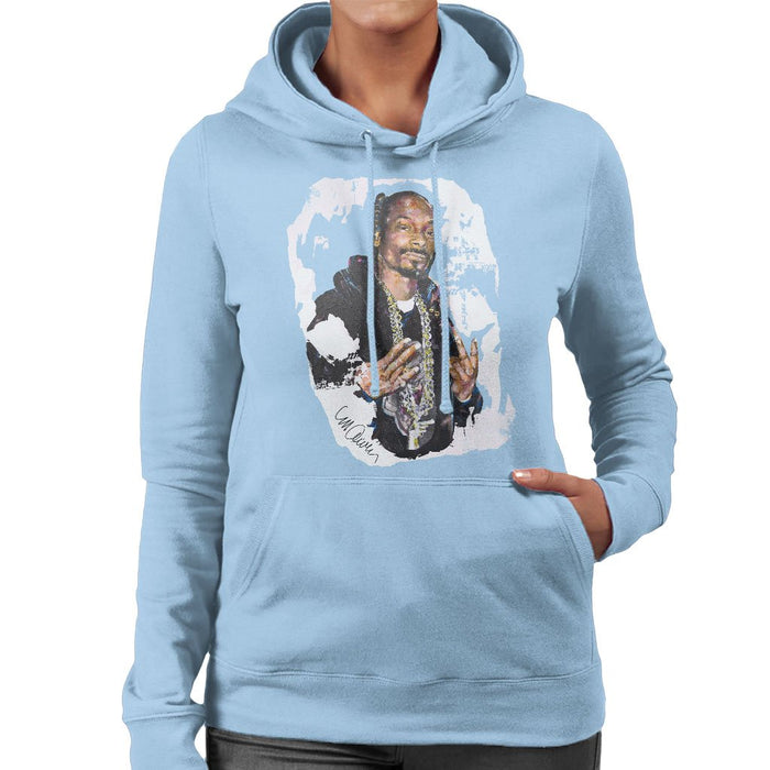 Sidney Maurer Original Portrait Of Snoop Dogg Womens Hooded Sweatshirt - Womens Hooded Sweatshirt