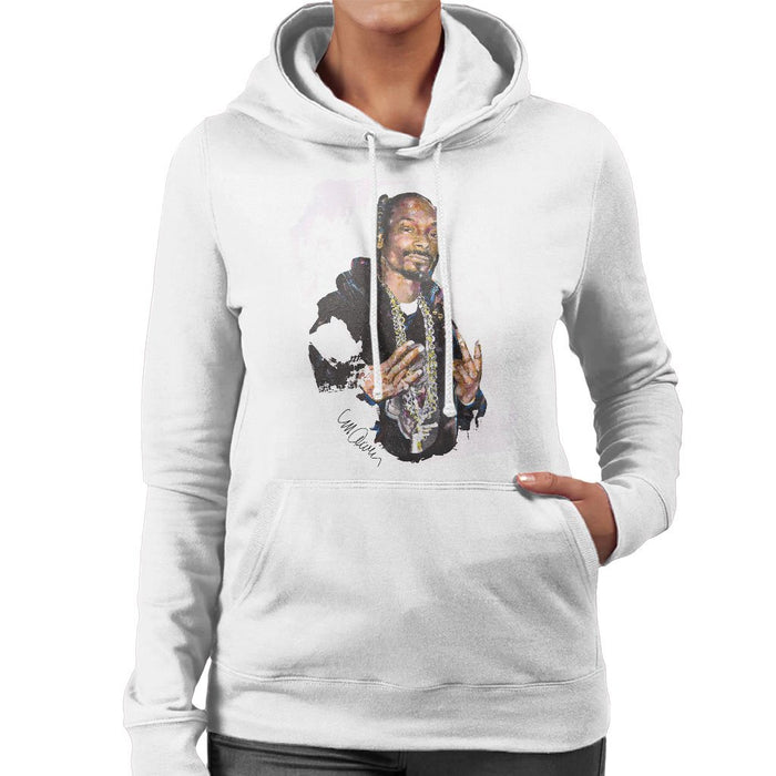 Sidney Maurer Original Portrait Of Snoop Dogg Womens Hooded Sweatshirt - Womens Hooded Sweatshirt