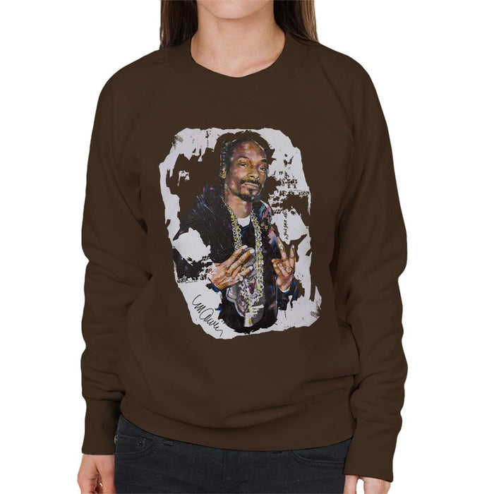 Sidney Maurer Original Portrait Of Snoop Dogg Womens Sweatshirt - Womens Sweatshirt