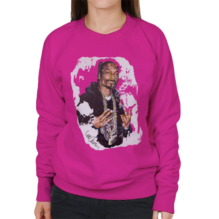 Sidney Maurer Original Portrait Of Snoop Dogg Womens Sweatshirt - Womens Sweatshirt