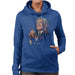 Sidney Maurer Original Portrait Of Tony Bennett Womens Hooded Sweatshirt - Small / Royal Blue - Womens Hooded Sweatshirt