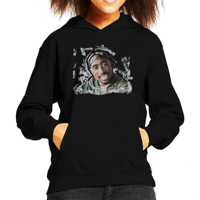 Sidney Maurer Original Portrait Of Tupac Shakur Kids Hooded Sweatshirt - Kids Boys Hooded Sweatshirt