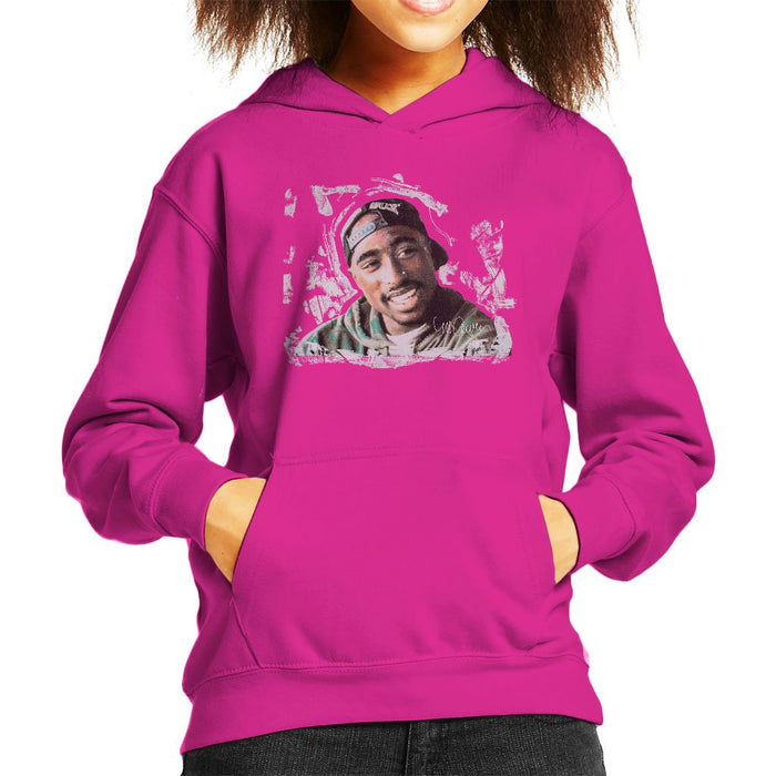 Sidney Maurer Original Portrait Of Tupac Shakur Kids Hooded Sweatshirt - Kids Boys Hooded Sweatshirt