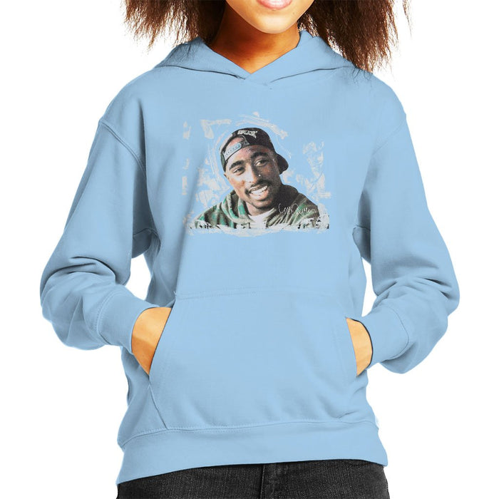 Sidney Maurer Original Portrait Of Tupac Shakur Kids Hooded Sweatshirt - Kids Boys Hooded Sweatshirt