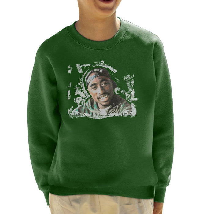 Sidney Maurer Original Portrait Of Tupac Shakur Kids Sweatshirt - Kids Boys Sweatshirt