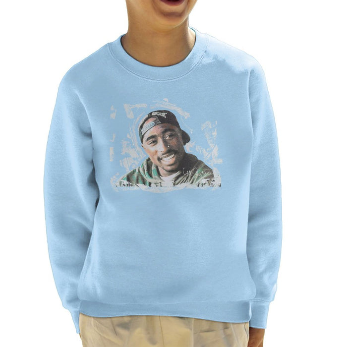 Sidney Maurer Original Portrait Of Tupac Shakur Kids Sweatshirt - Kids Boys Sweatshirt