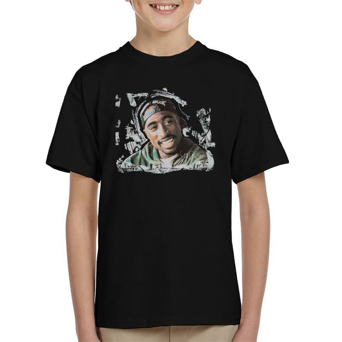 Sidney Maurer Original Portrait Of Tupac Shakur Kids T-Shirt - Kids Boys T-Shirt