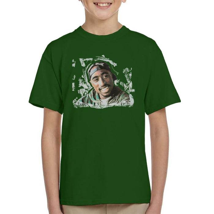 Sidney Maurer Original Portrait Of Tupac Shakur Kids T-Shirt - Kids Boys T-Shirt