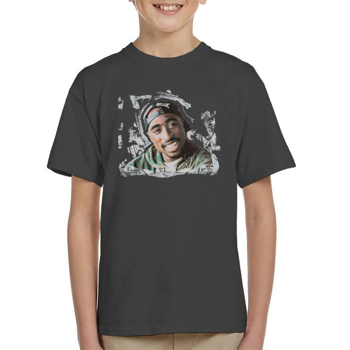 Sidney Maurer Original Portrait Of Tupac Shakur Kids T-Shirt - Kids Boys T-Shirt