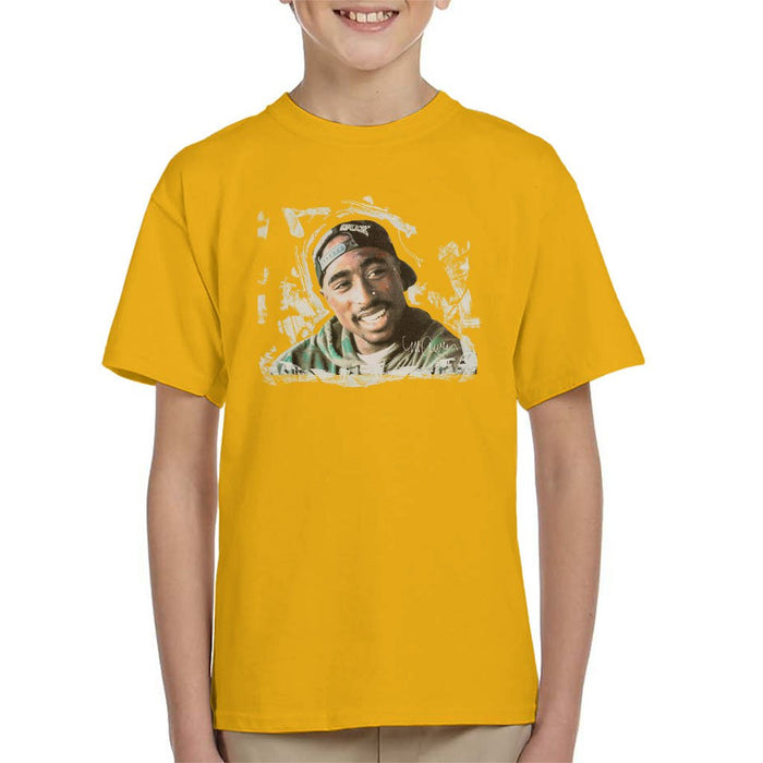 Sidney Maurer Original Portrait Of Tupac Shakur Kids T-Shirt - Kids Boys T-Shirt