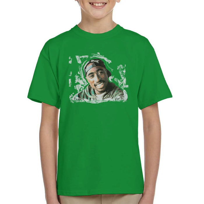 Sidney Maurer Original Portrait Of Tupac Shakur Kids T-Shirt - Kids Boys T-Shirt