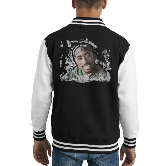 Sidney Maurer Original Portrait Of Tupac Shakur Kids Varsity Jacket - Kids Boys Varsity Jacket