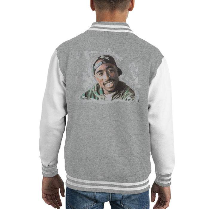 Sidney Maurer Original Portrait Of Tupac Shakur Kids Varsity Jacket - Kids Boys Varsity Jacket