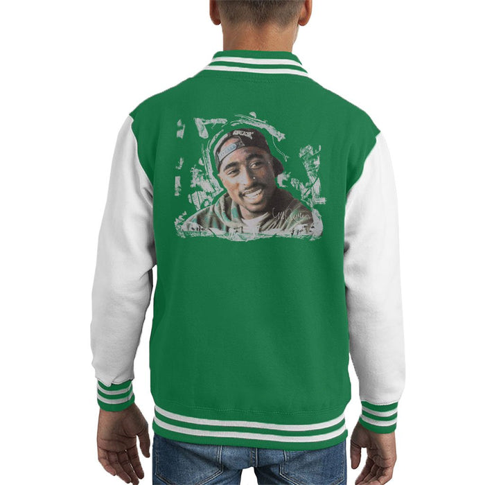 Sidney Maurer Original Portrait Of Tupac Shakur Kids Varsity Jacket - Kids Boys Varsity Jacket
