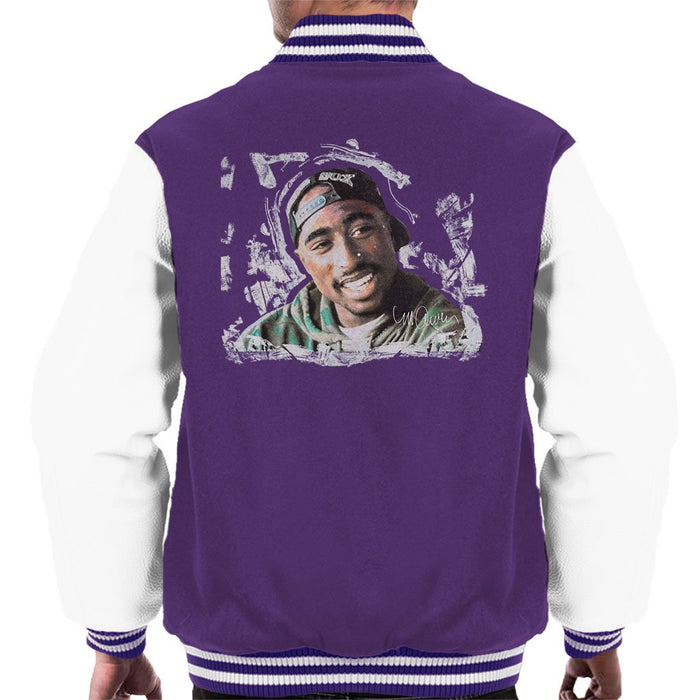 Sidney Maurer Original Portrait Of Tupac Shakur Mens Varsity Jacket - Mens Varsity Jacket