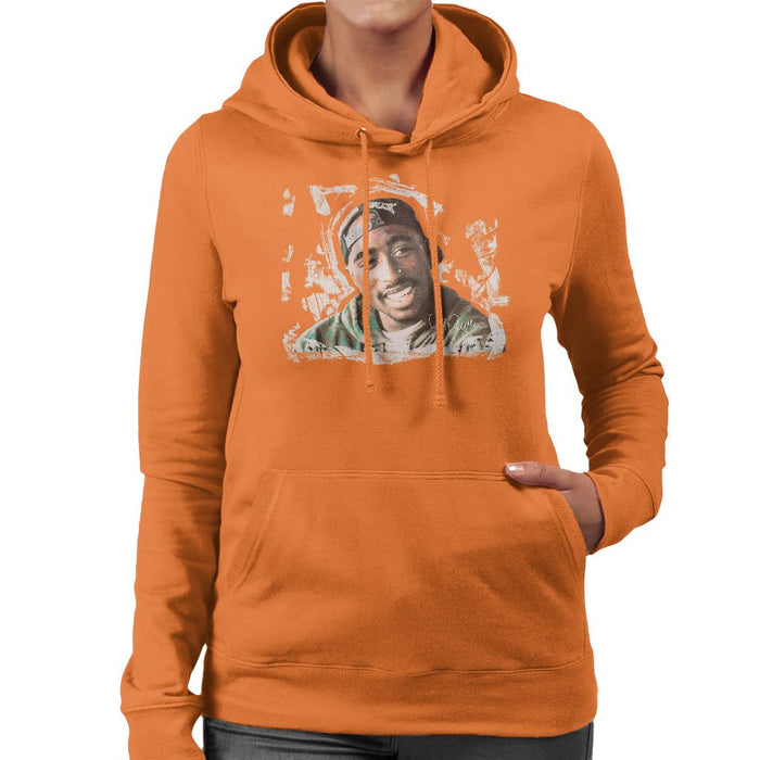 Sidney Maurer Original Portrait Of Tupac Shakur Womens Hooded Sweatshirt - Womens Hooded Sweatshirt