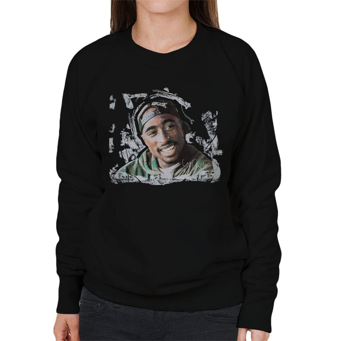 Sidney Maurer Original Portrait Of Tupac Shakur Womens Sweatshirt - Womens Sweatshirt