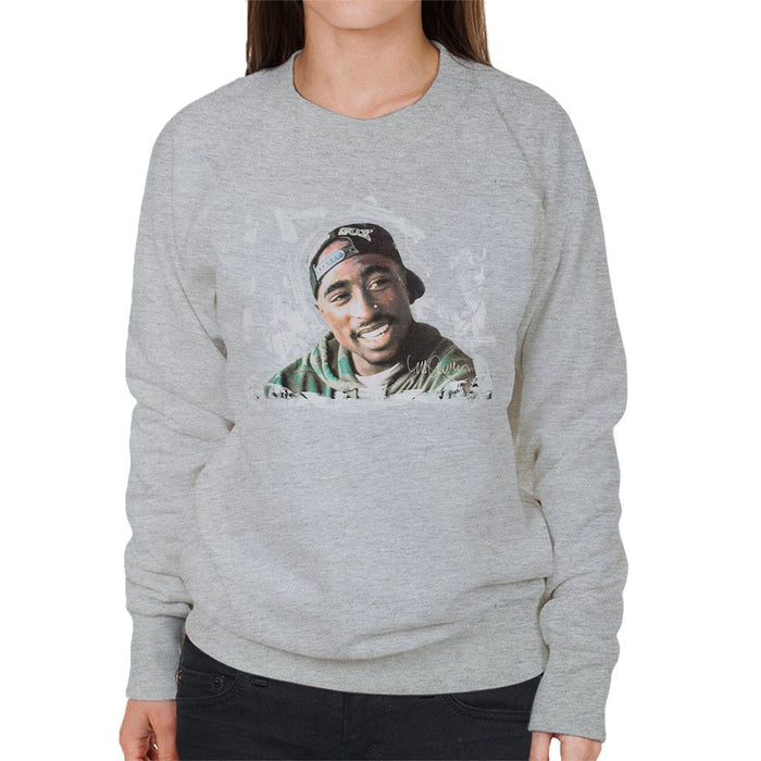 Sidney Maurer Original Portrait Of Tupac Shakur Womens Sweatshirt - Womens Sweatshirt