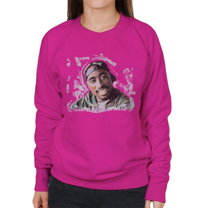 Sidney Maurer Original Portrait Of Tupac Shakur Womens Sweatshirt - Womens Sweatshirt