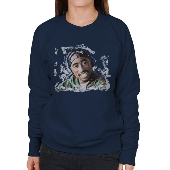 Sidney Maurer Original Portrait Of Tupac Shakur Womens Sweatshirt - Womens Sweatshirt