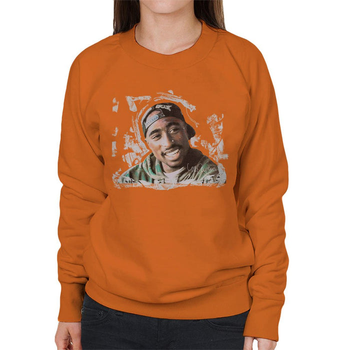 Sidney Maurer Original Portrait Of Tupac Shakur Womens Sweatshirt - Womens Sweatshirt