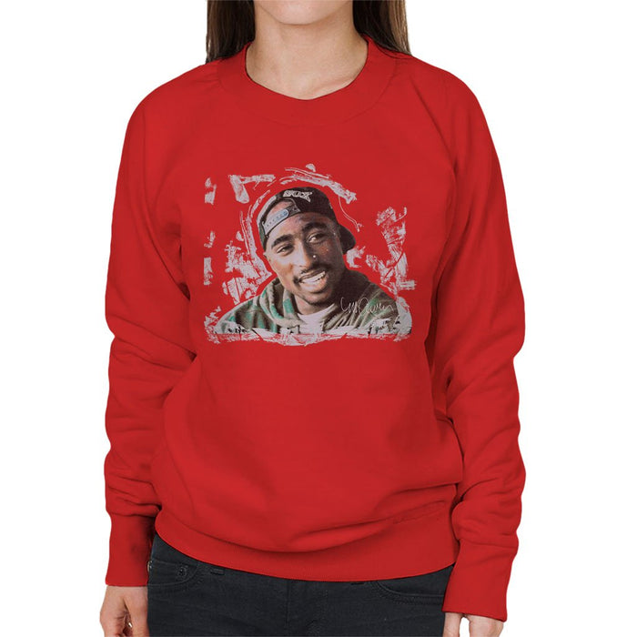 Sidney Maurer Original Portrait Of Tupac Shakur Womens Sweatshirt - Womens Sweatshirt