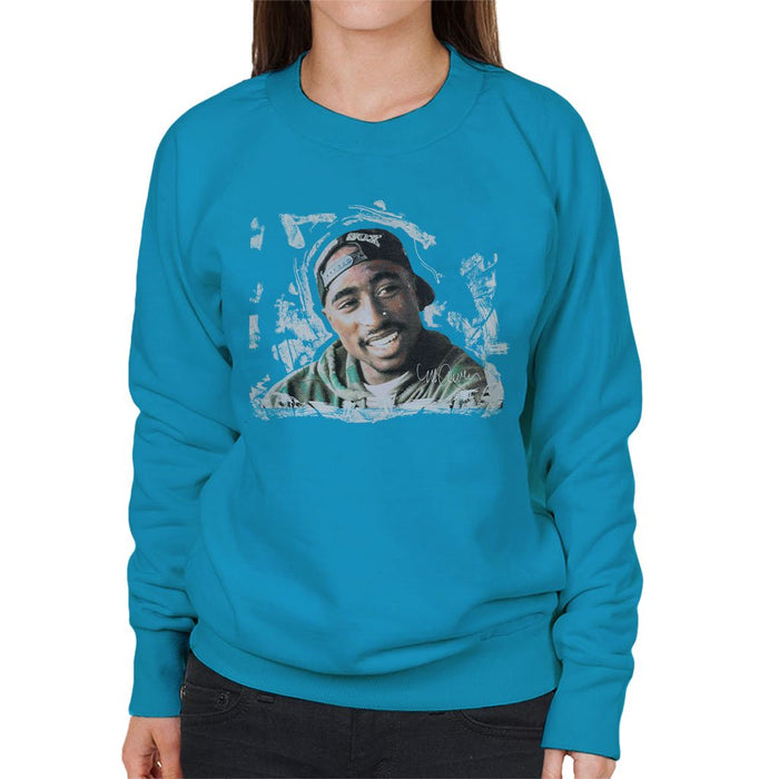 Sidney Maurer Original Portrait Of Tupac Shakur Womens Sweatshirt - Womens Sweatshirt